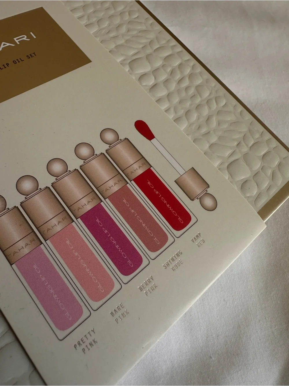 Tahari Lip Oil Set - Pink, Rose, Berry & Red Shades